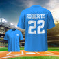 Folded personalised football T-shirt showing soft milk fibre texture and clean print of name and number