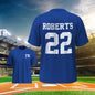 Close-up of printed number detail on the personalised football sports tee — clear, durable print suited to regular wear