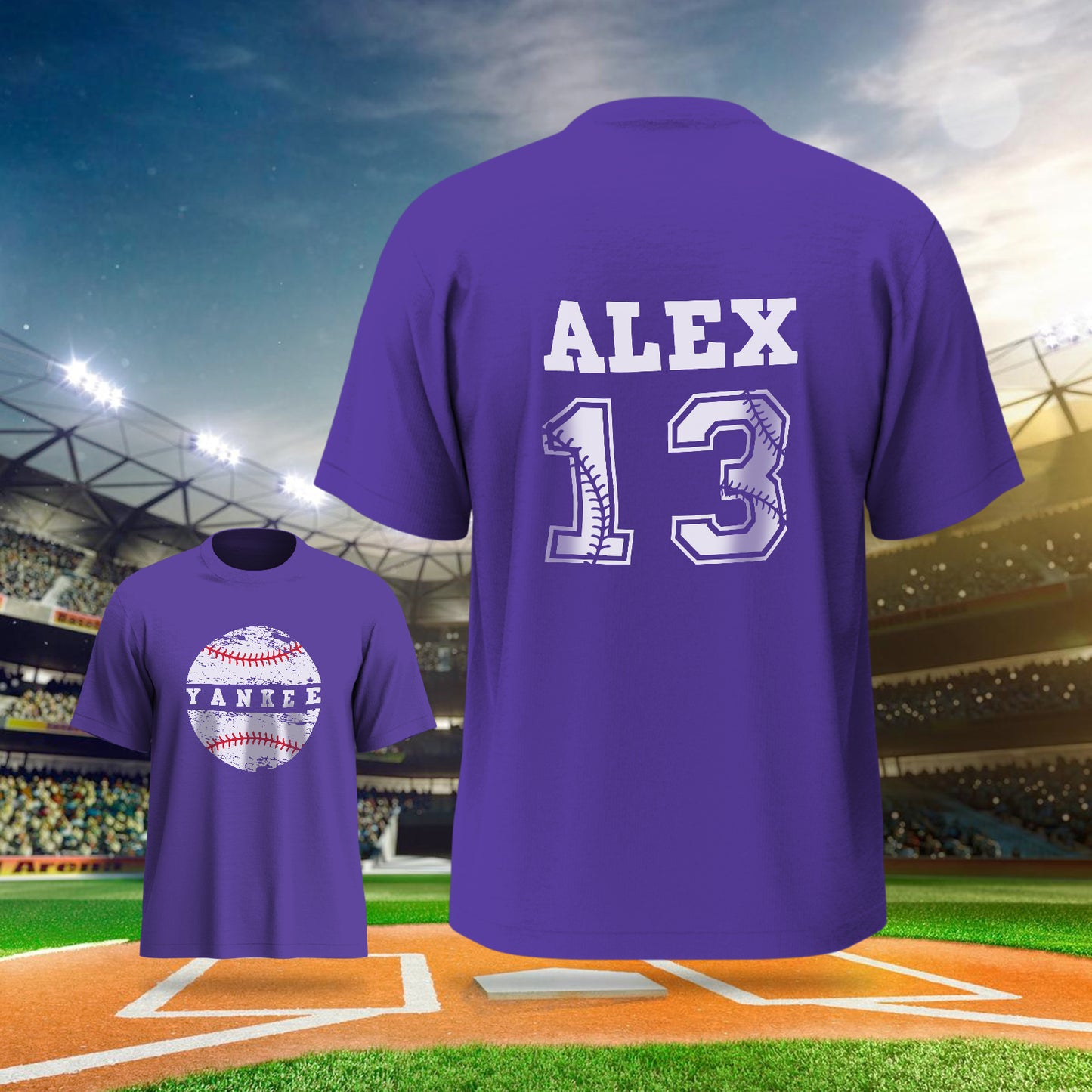 Adult wearing personalised baseball tee — comfortable, breathable Milkfiber material