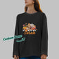 Personalised Name Halloween long-sleeve T-shirt front view with custom engraved name – soft polyester, ideal Halloween top
