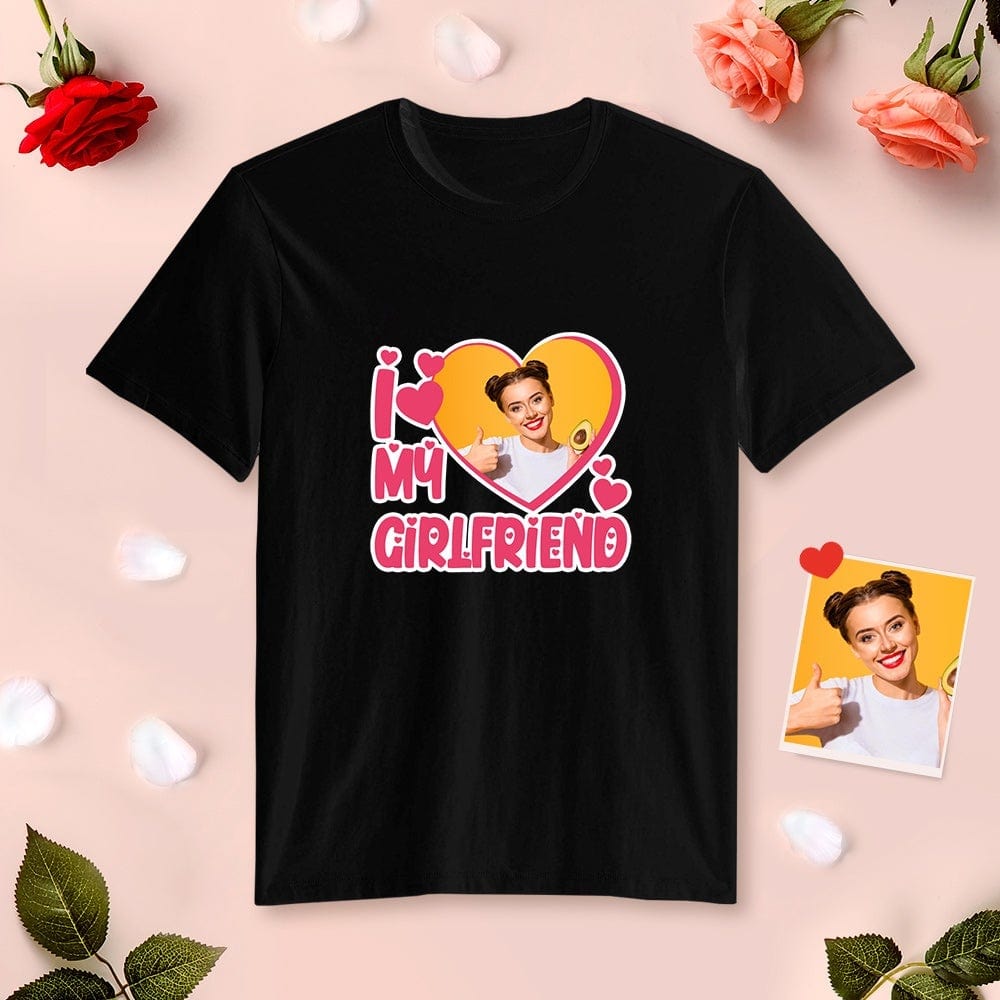 Pair of personalised Valentine’s matching couples shirts laid flat showing 'If Lost' name‑printed design — perfect customised Valentine’s gift