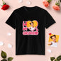 Pair of personalised Valentine’s matching couples shirts laid flat showing 'If Lost' name‑printed design — perfect customised Valentine’s gift