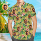 Personalised Beer & Cheers Hawaiian shirt for men — custom face Aloha beach shirt, all‑over print