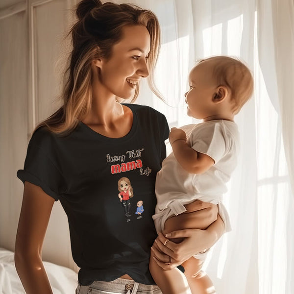 Personalised Engraved T-Shirt - Grandma Life Pretty Girl Gift Customisable Print