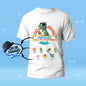Detailed texture and print shot of Custom Engraved T-Shirt — personalised option with name or short message for Dad