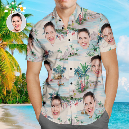 Men's shirt size chart for personalised Hawaiian Aloha shirts — measurement guide S to XXXXXL to ensure correct fit before ordering