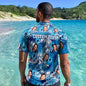 Custom Face Hawaiian Shirt front view – personalised Aloha beach shirt for men with all‑over photo print, lightweight breathable polyester blend, ideal personalised photo gift