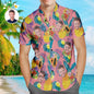 Personalised Face Hawaiian Shirt for Men - Custom Photo Aloha Shirt with online preview, all-over print men's aloha shirt, lightweight 95% polyester, perfect personalised gift