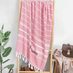 Personalised Name Fringe Beach Towel - Unique Bridesmaid Gift & Wedding Present