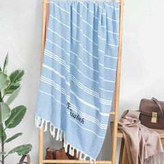 Personalised Name Fringe Beach Towel - Unique Bridesmaid Gift & Wedding Present