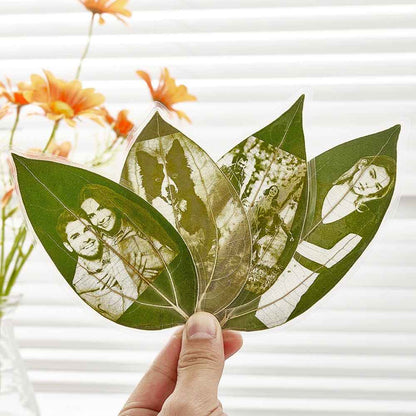 Personalized Photo Leaf Bookmark Custom Leaf Carving Bookmarks Leaf Carving Art Unique Gift for Reader