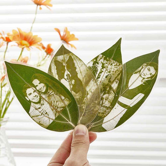 Personalized Photo Leaf Bookmark Custom Leaf Carving Bookmarks Leaf Carving Art Unique Gift for Reader