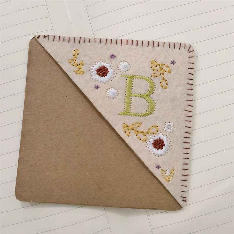 Personalized Bookmark with Initial Custom Embroidered Bookmark Gift for Book Lovers