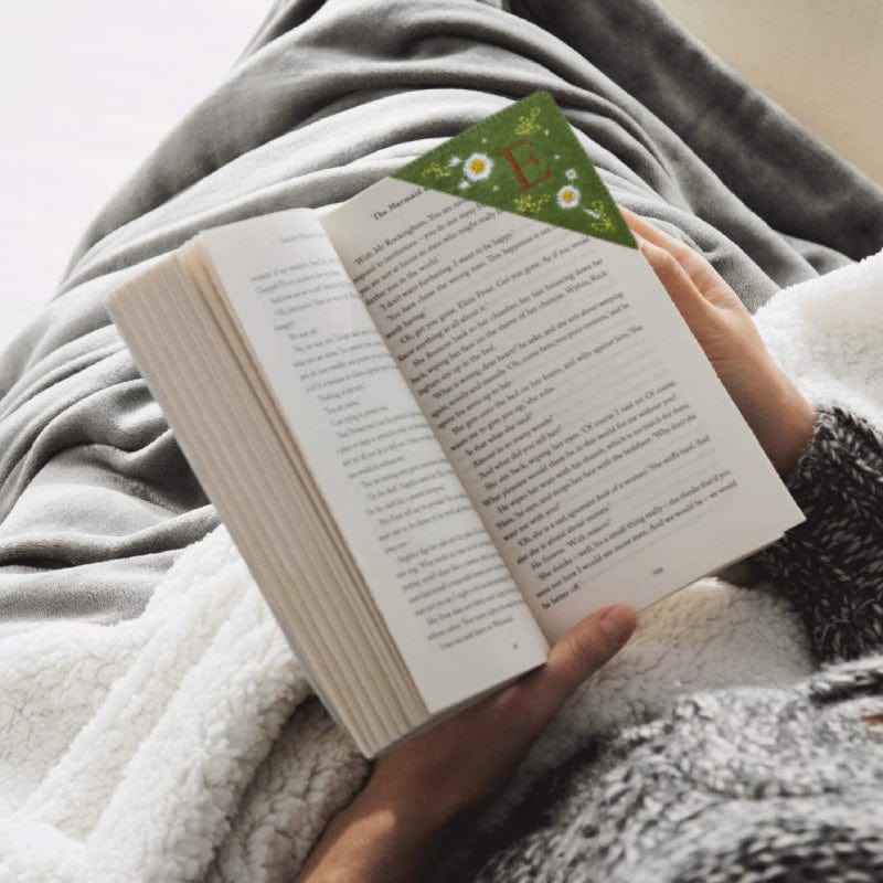 Personalized Bookmark with Initial Custom Embroidered Bookmark Gift for Book Lovers