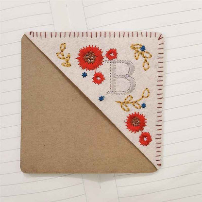 Personalized Bookmark with Initial Custom Embroidered Bookmark Gift for Book Lovers