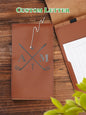 Dark-colour PU leather personalised scorecard holder option — sleek gift for dad
