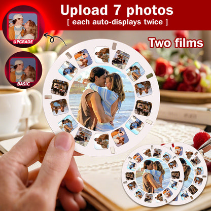 Personalised 3D Viewfinder Photo Reel Insert - Custom Engraved Upgrade Version