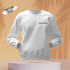 Personalised Embroidered Roman Numeral Date Hoodie - Custom Couple Gift