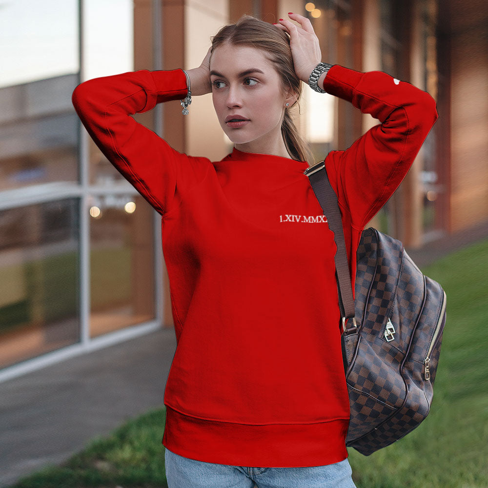 Matching his and hers personalised hoodies with embroidered custom text — perfect for weddings, anniversaries and Valentine’s Day