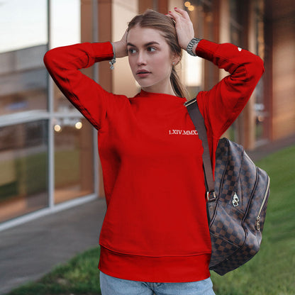 Matching his and hers personalised hoodies with embroidered custom text — perfect for weddings, anniversaries and Valentine’s Day