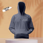 Array of personalised hoodies in different colours — custom embroidered Roman numeral dates, great couple gift