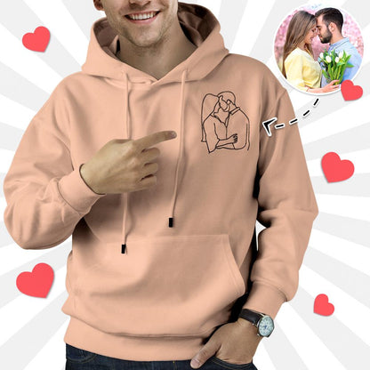Care and washing instruction graphic for personalised photo hoodie advising rinse to remove temporary treatment residue before regular wash