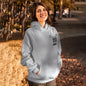 Styled flatlay of Personalised Pet Portrait Hoodie featuring a customised pet photo and optional personalised text — ideal custom pet sweatshirt gift for pet lovers