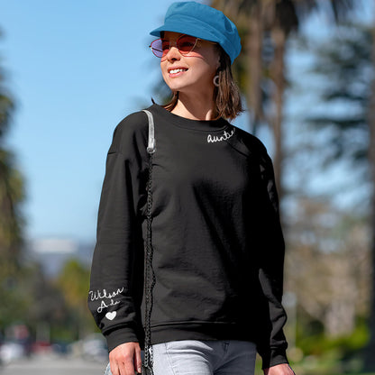 Close-up of custom printed text and fabric texture on personalised hoodie — quality print on 100% polyester