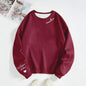Detail of hood and drawstrings on personalised custom name sweatshirt — versatile unisex casual hoodie