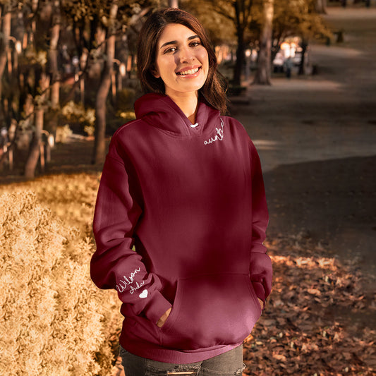 Personalised Text Hoodie - Custom Long Sleeve Sweatshirt Gift