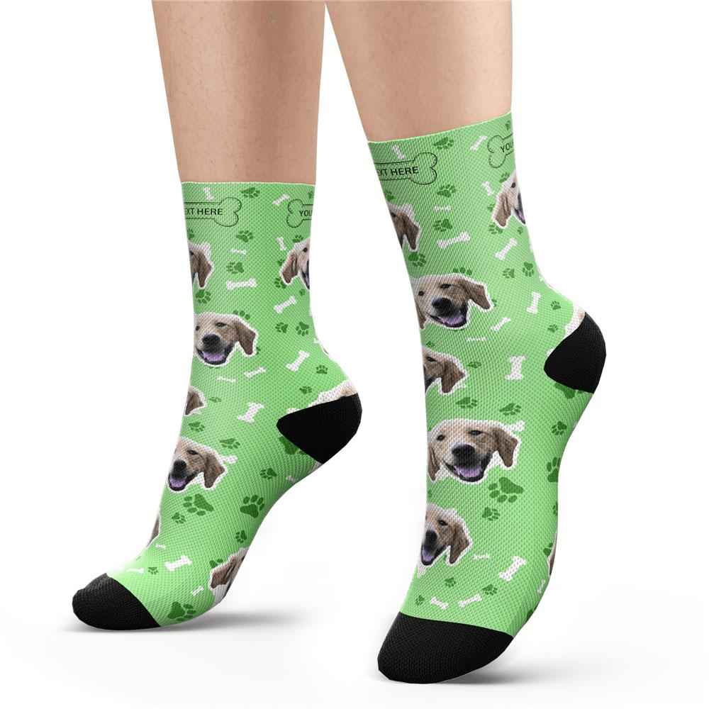 Custom Photo Socks,Dog Face Socks with Engraving