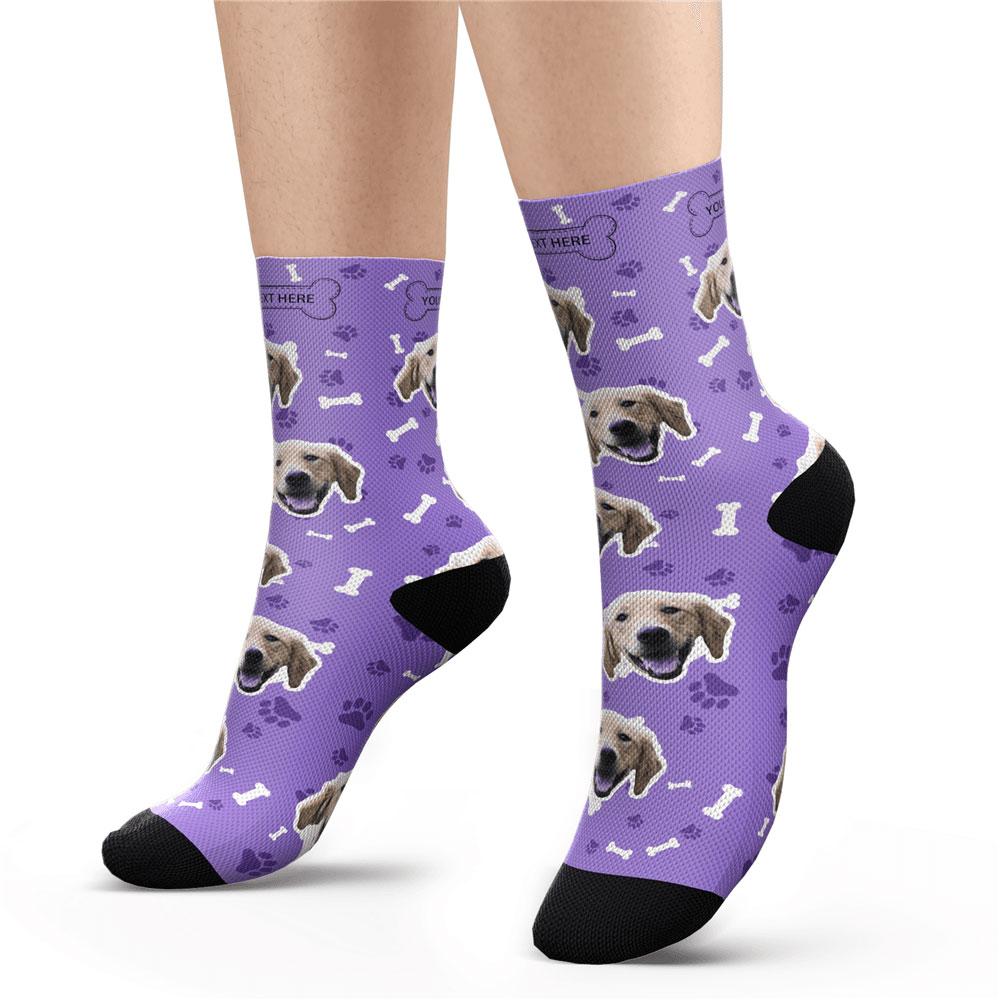 Heel and toe detail of custom photo socks made from 95% polyester and 5% Lycra, showing stretch-fit construction and durable print