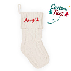 Personalised Christmas Stocking with Custom Name Embroidery - Festive Family Holiday Decor
