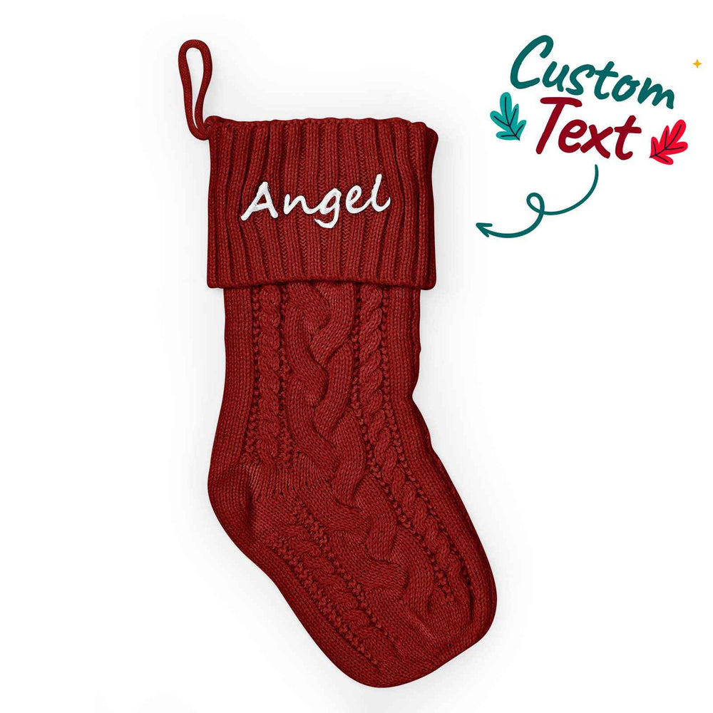 Personalized Christmas Stocking with Custom Name – Festive Holiday Decor for the Family