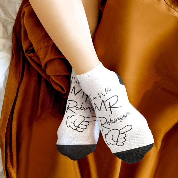 Personalised Matching Socks for Newlyweds | Custom Photo Honeymoon Gift