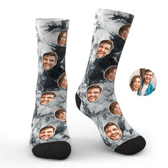 Custom Photo Face Socks - Personalised Tie Dye Creative Gifts
