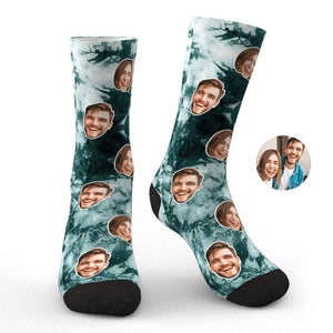 Custom Photo Face Socks Tie Dye Creative Gifts