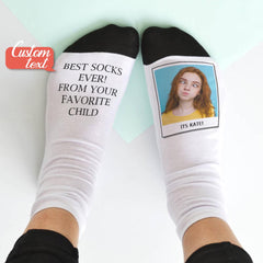 Personalised Photo & Text Socks | Custom Gift for Loved Ones