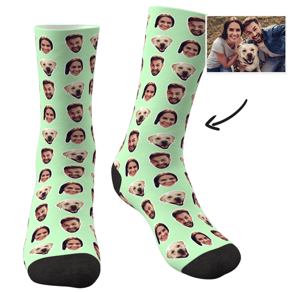 Personalised Face Socks — Two Faces | Custom Photo Socks Australia & UK