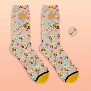 Custom Socks My Face Socks Add Pictures and Name - Dog Face On Socks