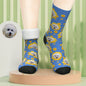 Custom Photo Thick Socks Little Daisy — colourful personalised cosy winter socks featuring a cropped face print, thick warm material