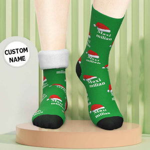 Custom Engraved Thick Socks Custom Name Christmas Gifts