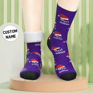 Custom Engraved Thick Socks Custom Name Christmas Gifts