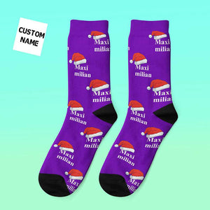 Custom Engraved Thick Socks Custom Name Christmas Gifts