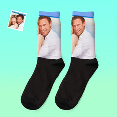 Custom Photo Thick Winter Socks - Personalised Couple Gift