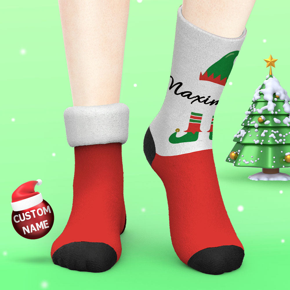 Close-up of personalised photo print on thick socks – high-resolution face print for personalised socks