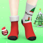 Close-up of personalised photo print on thick socks – high-resolution face print for personalised socks