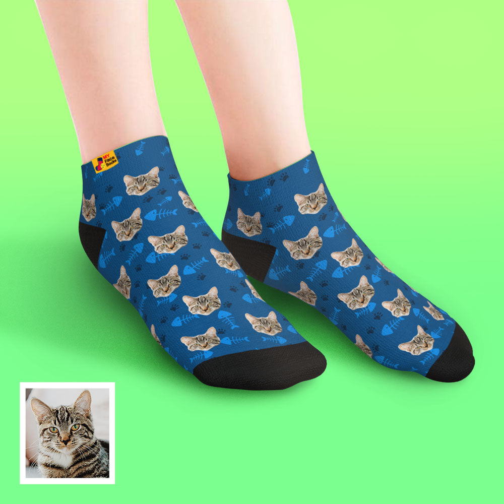Gift-ready presentation of personalised cat socks custom face print for special occasions