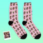 Personalised face socks folded in a gift box, perfect for graduation or party gifts — printed with care in Australia & the UK