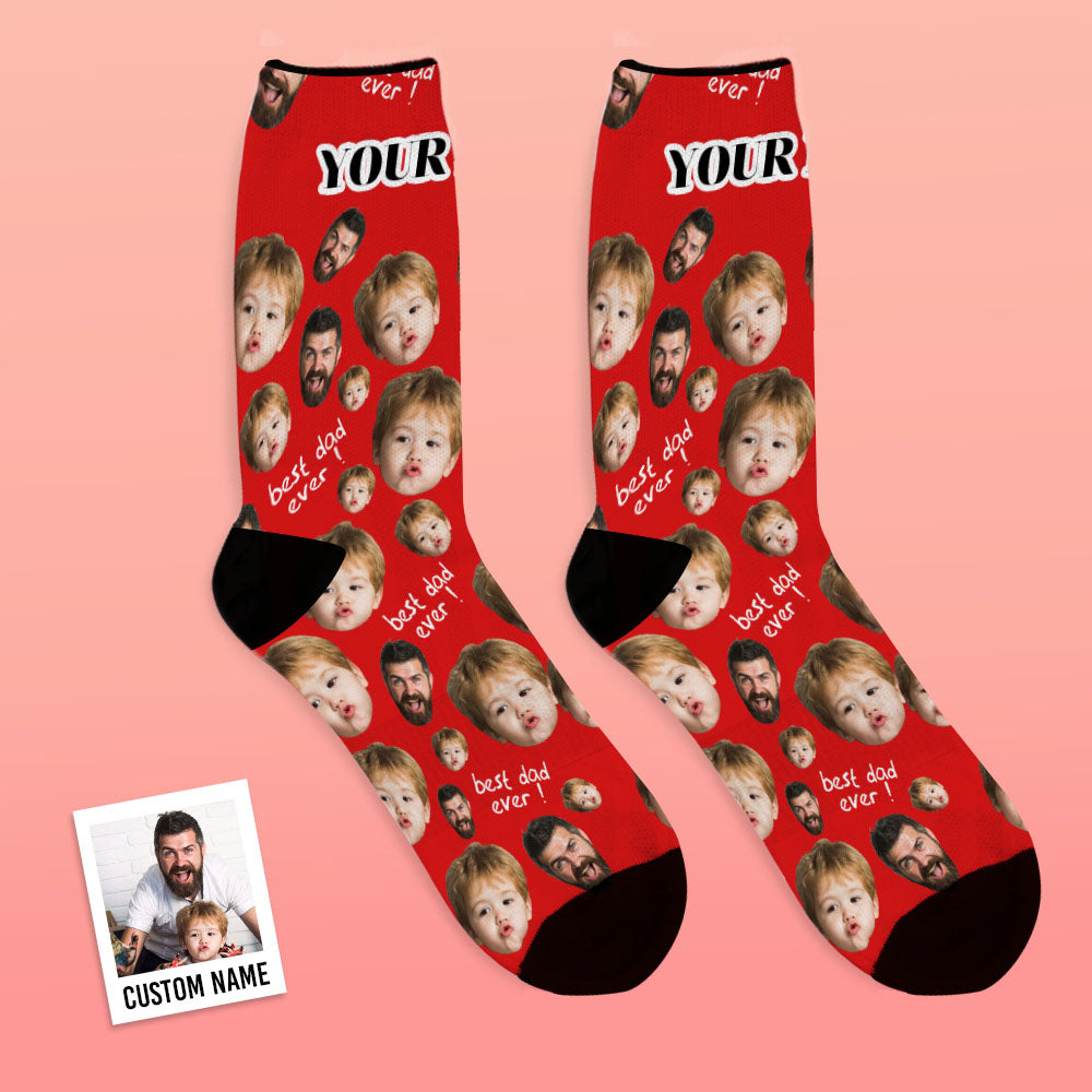 Lifestyle pairing of black personalised face socks with casual shoes — comfortable, breathable custom face socks for everyday wear